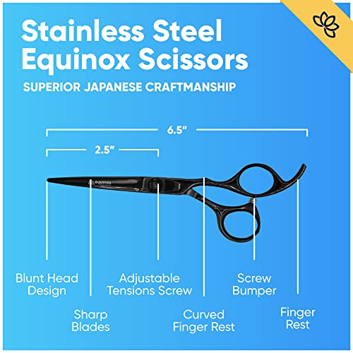 Image of Equinox Razor Edge Series Professional Hair Scissors - 6.5� Premium Japanese Stainless Steel Hair Cutting Scissors, Hair Shears, Hair Razors for Hair Cutting, Barber Accessories & Hair Salon Supplies