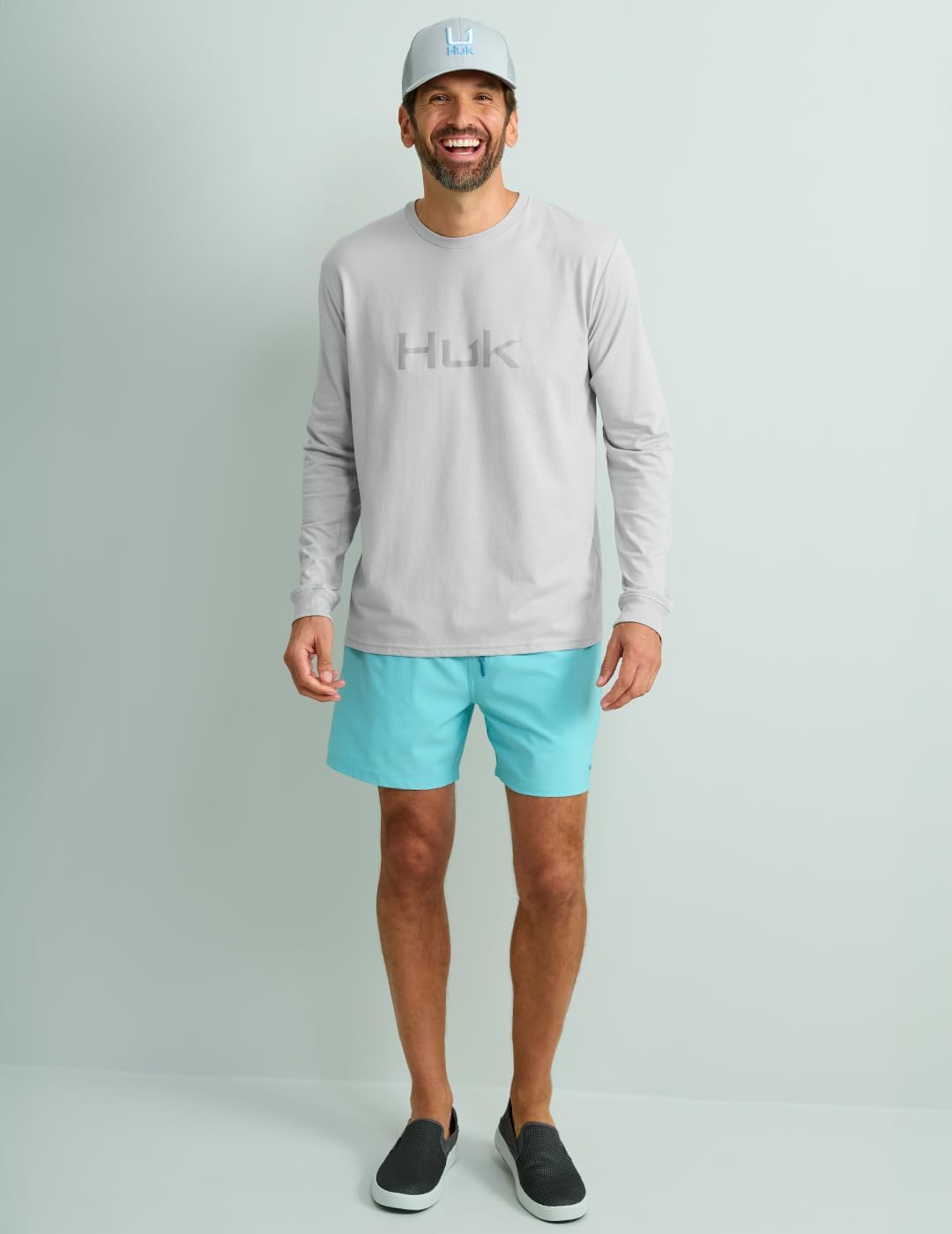 HUK Mens Long Sleeve Cotton Fishing Logo T-Shirt, Soft Comfortable Casual Tee - Image 3