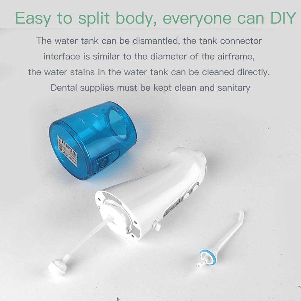 Jojomis Flosser ad acqua senza fili 300 ml USB ricaricabile e portatile Irrigatore orale con custodia per viaggi 3 modalità IPX7 impermeabile filo interdentale - Irrigatore orale