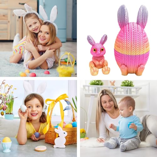 Lapin de Pâques imprimé en 3D générique pour décoration de table - 5
