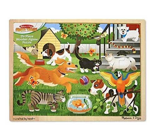 Melissa & Doug and Pets at Play Wooden Jigsaw Puzzle 24 pieces