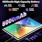 2026 Tablet 10 Inch Android 15 with Gemini AI, 30GB RAM+128GB ROM(TF 2TB), GMS, 8000mAh, Face ID, Octa Core 2.0GHz/BT5.0/GPS/Widevine L1/8MP+5MP/Widgets/5G WiFi Tablet with Keyboard & Mouse - Gold - Image 5