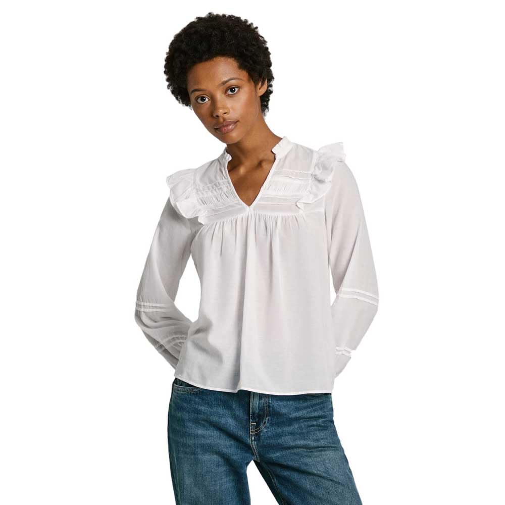 Pepe Jeans Women's Lorely, Shirt, White, XS