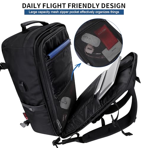 Image of WITZMAN Travel Backpack for Men Laptop Backpack with USB Charging Port Carry-on Luggage Airplane Approved