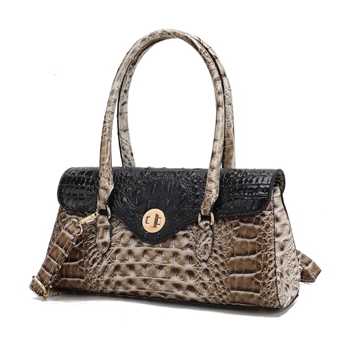 MKF Collection Liviana Womens Crossbody bag, Crocodile Vegan leatherShoulder Bag Handbag Purse by Mia K