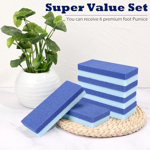 6 Pack Foot Pumice Stone for Feet Callus Remover, EWAGOA Pedicure Tools for Feet, Foot Exfoliator and Foot Scrubber Dead Skin Remover Cracked Heel Repair (6-Blue) - Image 6