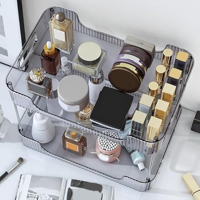 Rolling Storage Cart 4 Tier Clear Bathroom Utility Carts, Mobile Shelving Unit for Kitchen Office Living RoomGreen,13.2 Lx8.7 Wx27.6 H-09To6yDn