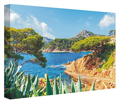Tableau rétroéclairé Cala Fornells - Décoration murale lumineuse LED pour salon