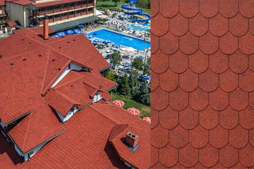 Tégola Asfáltica Americana Roja Castor Premium – Precio por Paquete de 21 Lamas (3,05 m²)