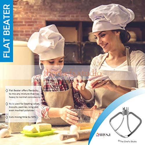 Image of MYSA SM-1516 Stand Mixer Food Mixer Tilt Head Heavy Duty Die Cast Aluminium Body, 5.5 Litres SS Bowl, 6 Speed with 1400 W Power for Baking and Cooking, Dough Hook, Wire Whisk and Beater, White