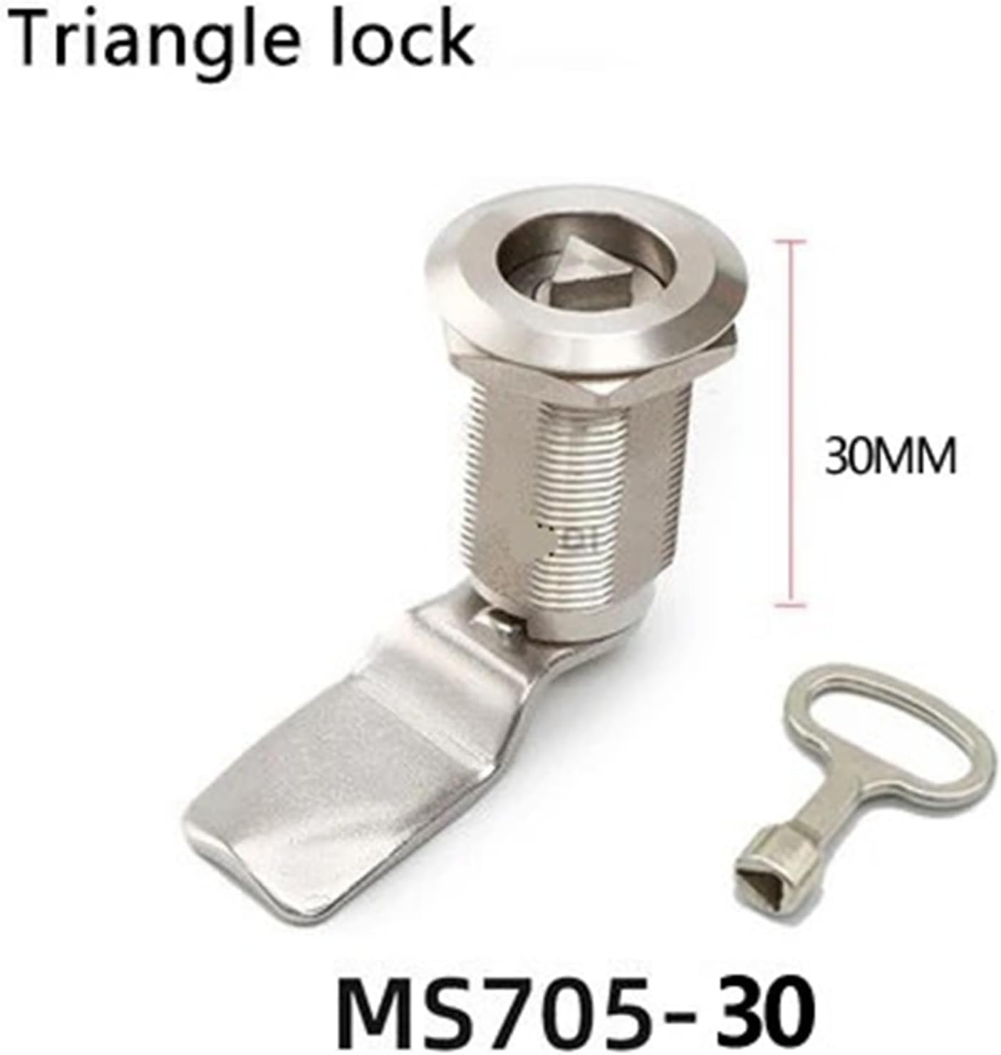 MS705-30-50-62 Cylindrical Pivot Lock Outdoor Cabinet Door 304 Stainless Steel Extension(30mm Triangle Lock)