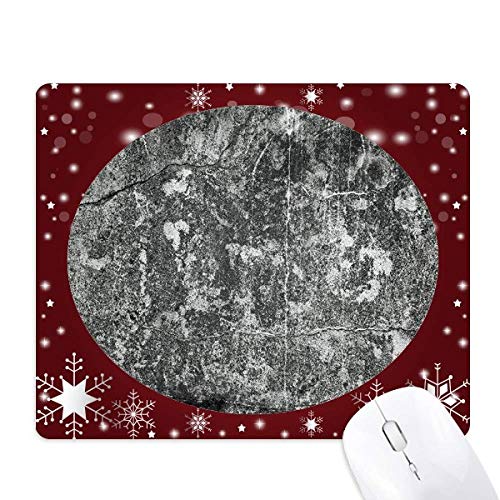 Flocon de neige tapis de souris ambiance hivernale et pierre sombre pour le télétravail