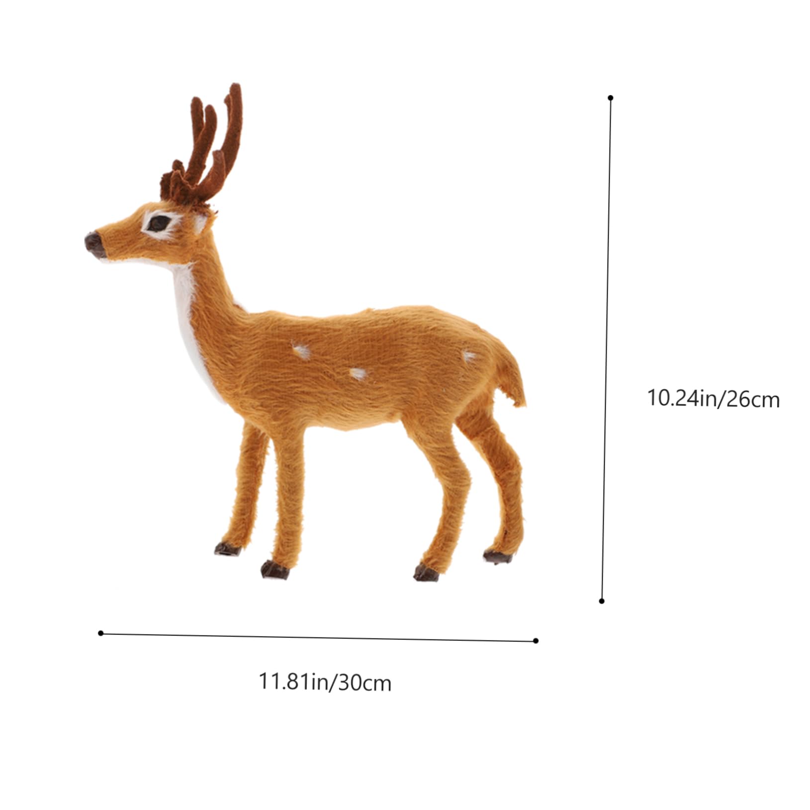 Didiseaon 9pezzi Decorazione Natalizia Renna Simulata Di Figure Di Animali Per Giardino e Interni Statuette Realistiche Per Atmosfera Festiva