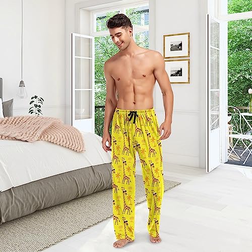 Image of Fisyme Mens Pajama Pants Men's Pajama Bottoms Soft Sleep Lounge Pj Pants