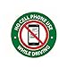 NMC M950AP, Dashboard Label"No Cell Phone Use." (12 Packs of 25 pcs)