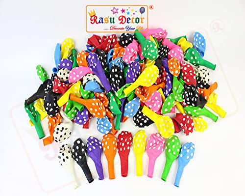 Image of RasuDecor 10 Pieces 12 inch Polka Dot Latex Balloon Red and Blue with White Dot Colorful Balloons (5+5), 12 Inch Latex Polka Dots Balloons for Kids Women Men Birthday Easter Engagement Wedding, Halloween Party Supplies Decor #RasuImpex (10Pcs 12 inchPolkaDotRedBlue)