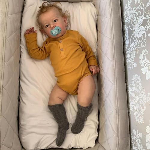 Muñeco Reborn Bebé de Vinilo 20" Realista Niño miniatura 6