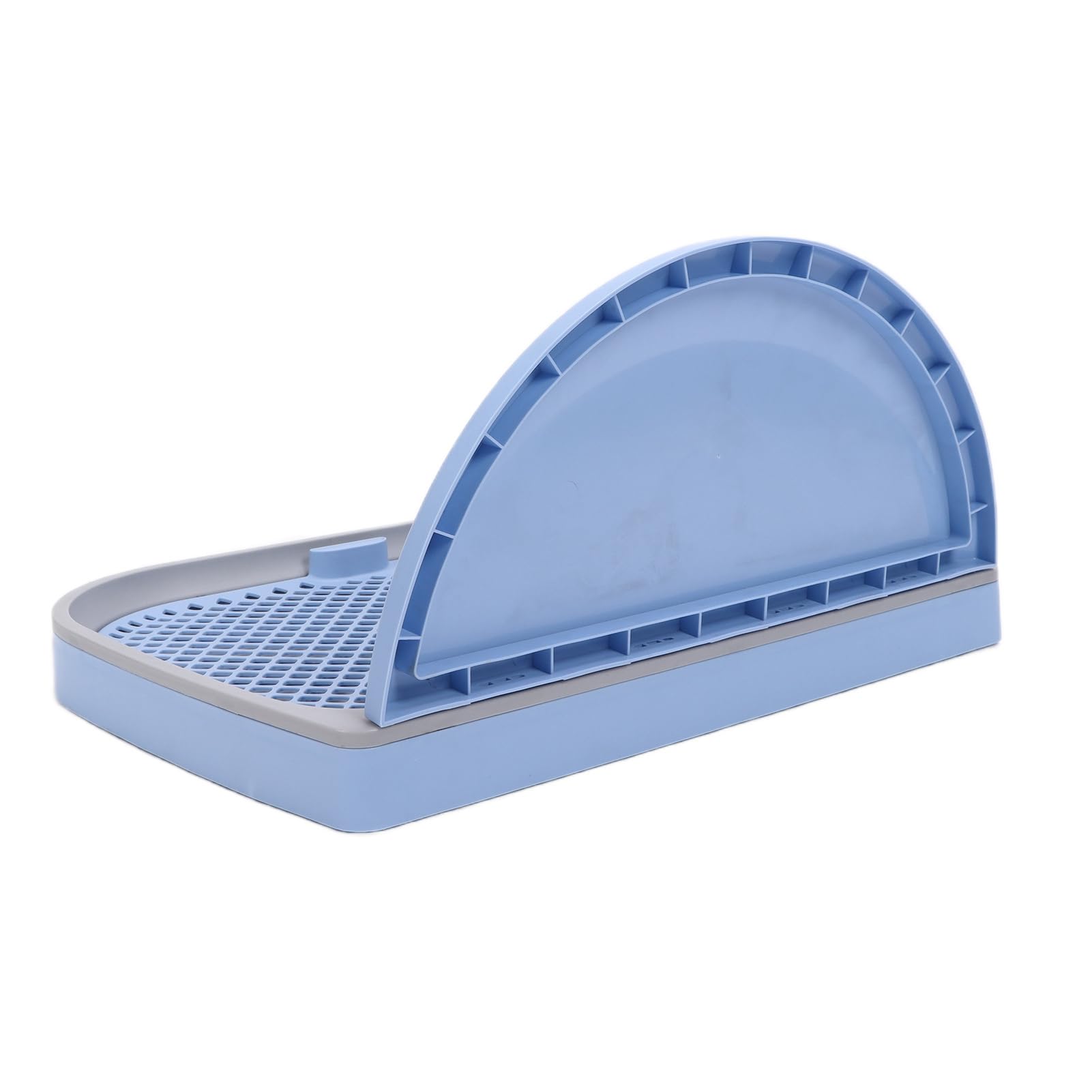 AMONIDA Inodoro para Mascotas, Bandeja Portátil de Malla para Orinal para Perros con Poste Extraíble para Perros Pequeños y Gatos, Plástico Fácil de Limpiar, 22,4 Pulgadas X 17,7 Pulgadas (cielo azul)
