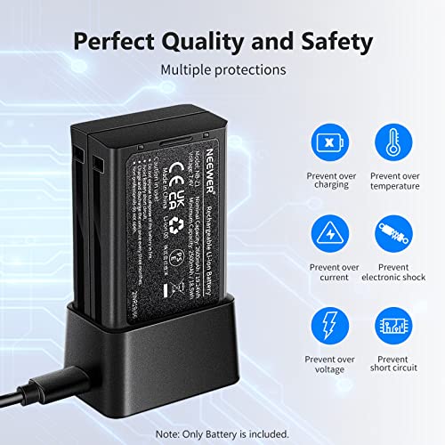 Batería de repuesto de ion de litio NEEWER 7,4V 2600mAh para flash speedlite NB-Z1 5