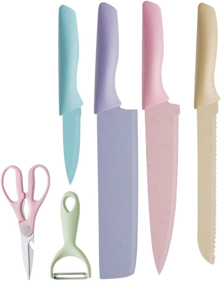 Set Cuchillos Cocina 6 Piezas Acero Inoxidable