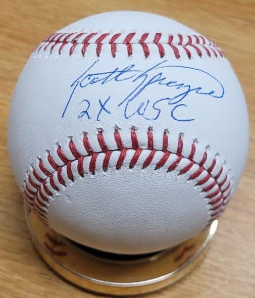 Autographed Scott Spiezio "2X WSC" Official Rawlings Major League Baseball w/COA