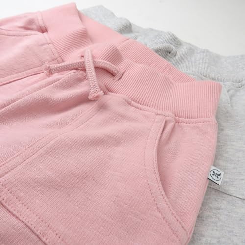 HonestBaby 2-Pack Easy Fit Cargo Sweat Pant 100% Organic Cotton Baby, Toddler, Boys, Girls, Unisex3