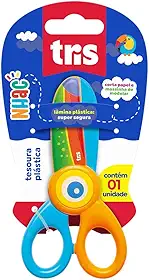 Tesoura Plastica Tris Nhac Cartela 1 Unidade
