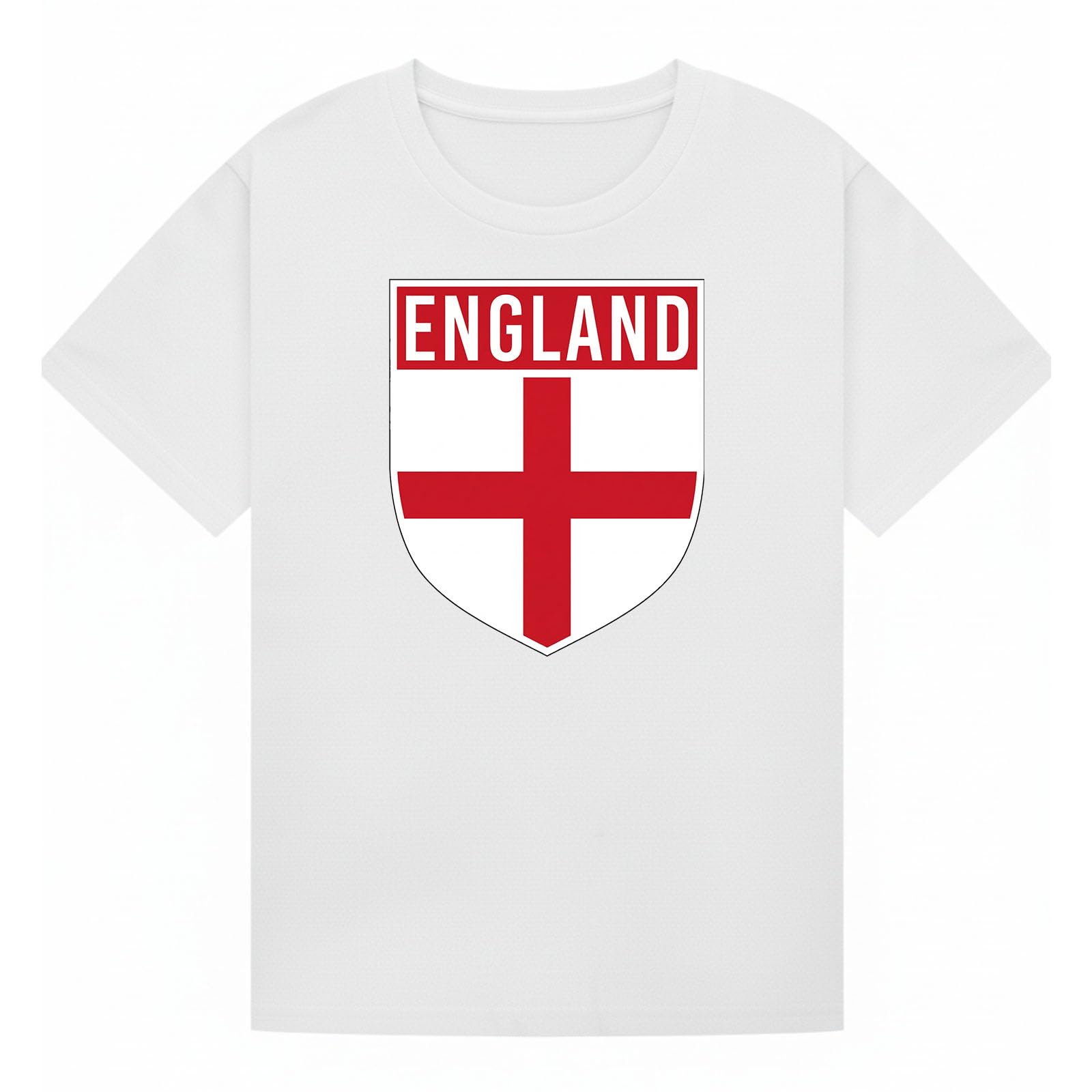 England Soccer Sports Football Mens Graphic Number T-Shirt Novelty Retro Fan Tee USA Mexico Canada Host Nations Supporters Top White L