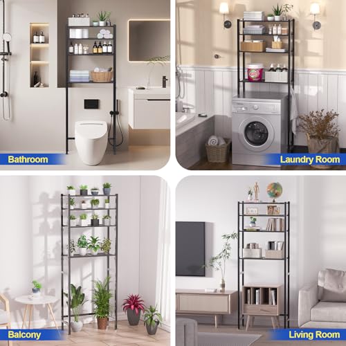 image for samstar 4 Tier Over The Toilet Storage Rack, Bathroom Organizer Shelve