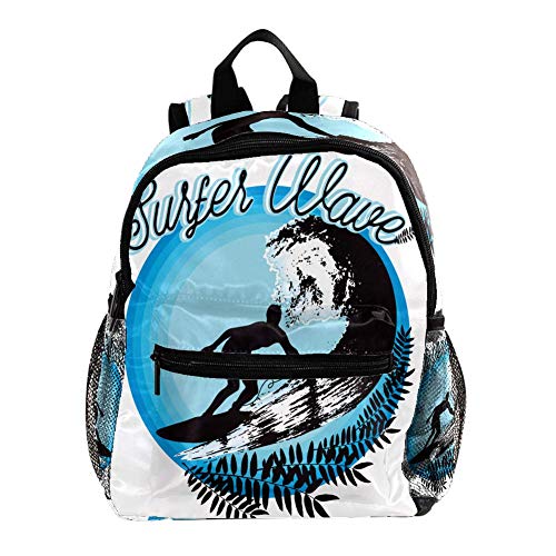 Mochilas Infantiles Ola de Surf Pequeñas Bolsas Escolares Animales para Niñas Primaria