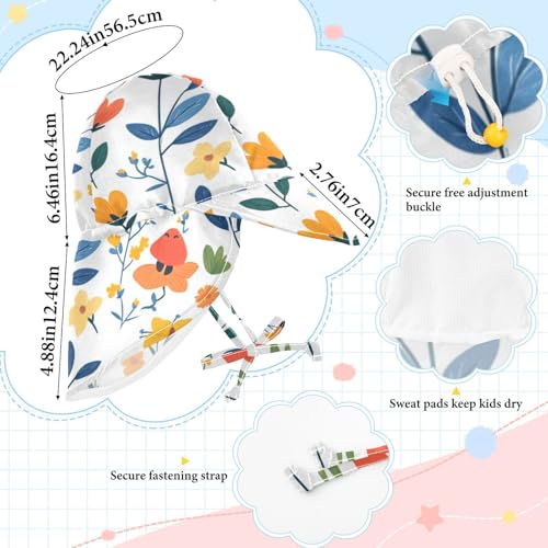 Infant Beach Hats Baby Boys Beach Caps Baby Girls' UPF 50+ Adjustable Traveling Swim Hat4
