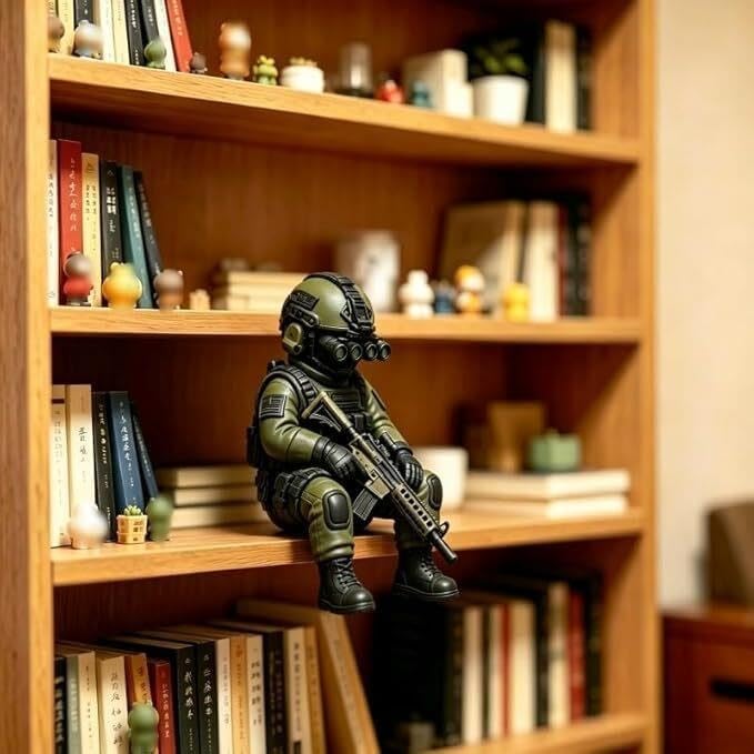 Mini Soldado Francotirador, Figura Militar 8 cm