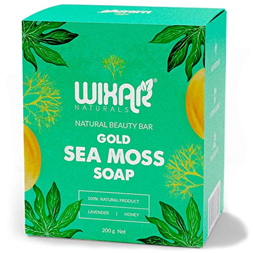 Wixar Natural Sea Moss Soap - (2 PACK) - Lavender & Honey - Wildcrafted Irish Sea Moss - Cold Process Bar Soap - Scented With Premium Essential Oils - For Men and Women - Face & Body