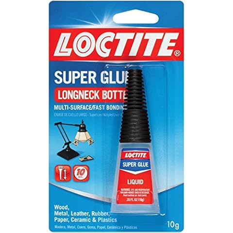Loctite Super Glue, 10 Gram Longneck Bottle, 6 Pack - Clear Superglue for Plastic, Wood, Metal, Crafts, & Repair, Instant Glue Adhesive, Quick Dry Cover