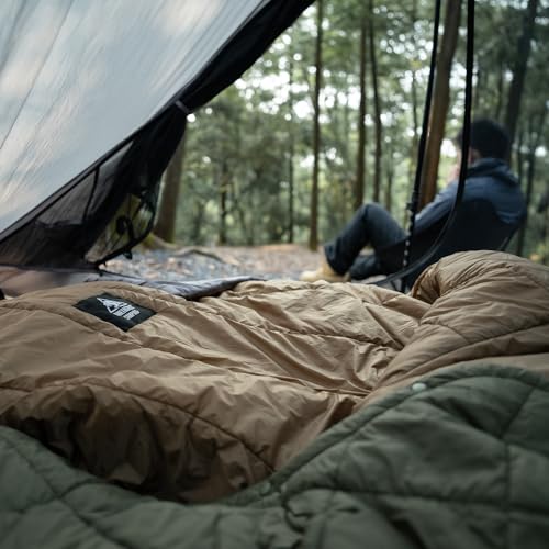 Image of OneTigris Featherlite Ultralight Sleeping Quilt, Weighs 35oz, Warm Hammock Topquilt 40 Degree, with Footbox, Perfect for Outback Camping, Hiking, Backpacking and Hammocks