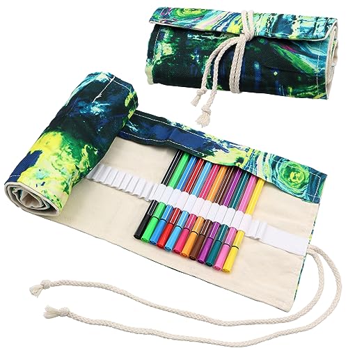 Astuccio Arrotolabile per Matite in Tela a 72