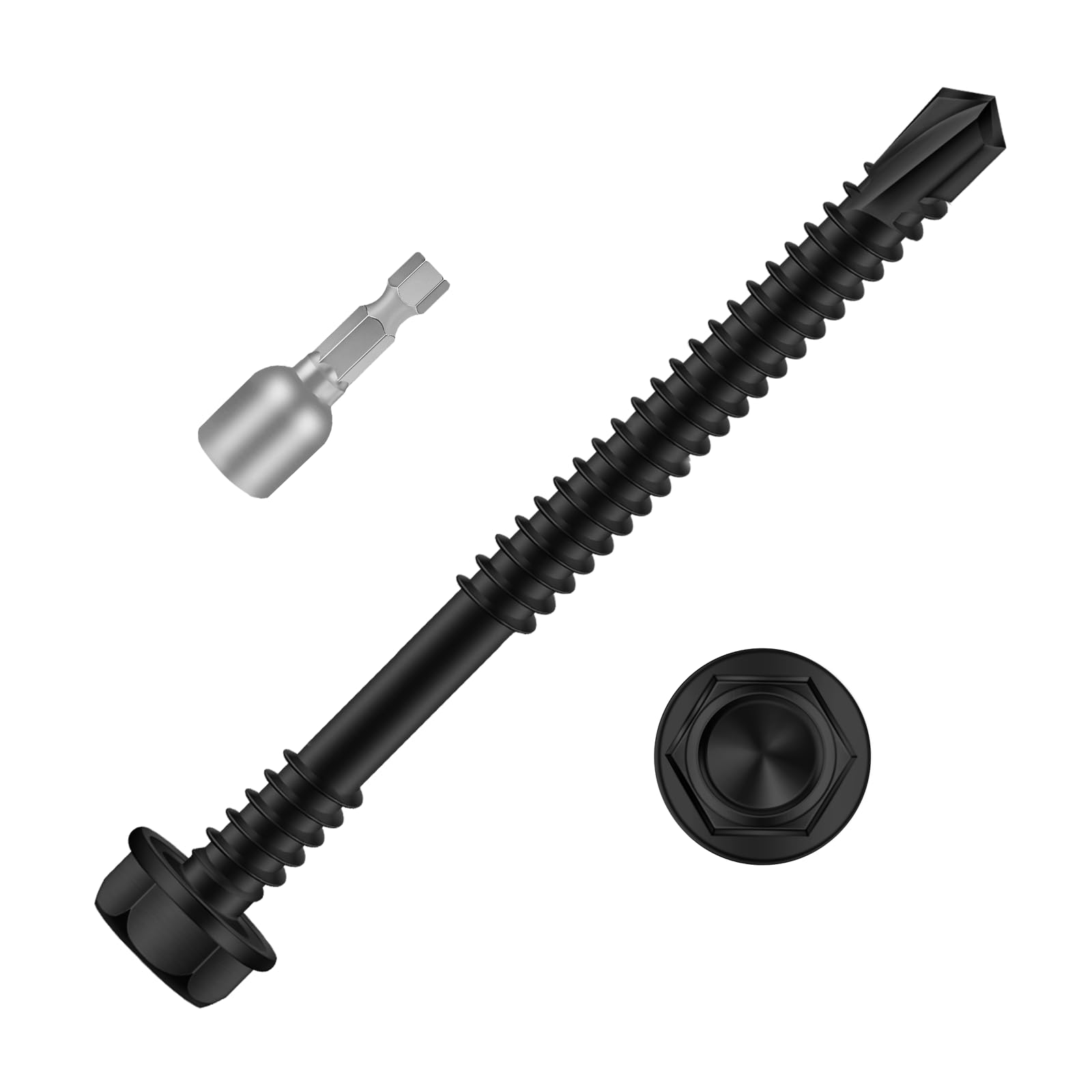 410 Stainless Steel Self-Tapping Screws - 100 Pack -16