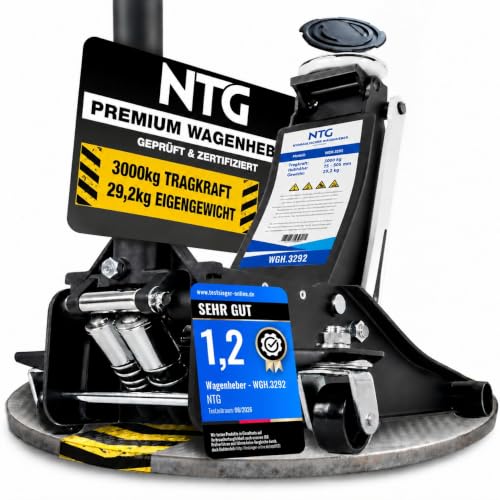 NTG Hydraulischer Wagenheber PRO 3T - 75-505 mm - Extra flach