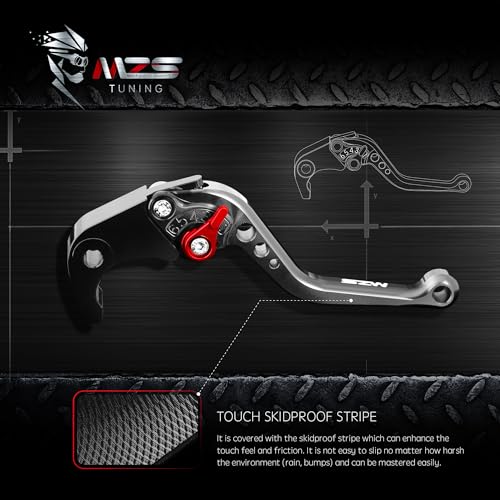 Image of MZS Black Motorcycle Brake Clutch Levers Adjustable Short CNC Set