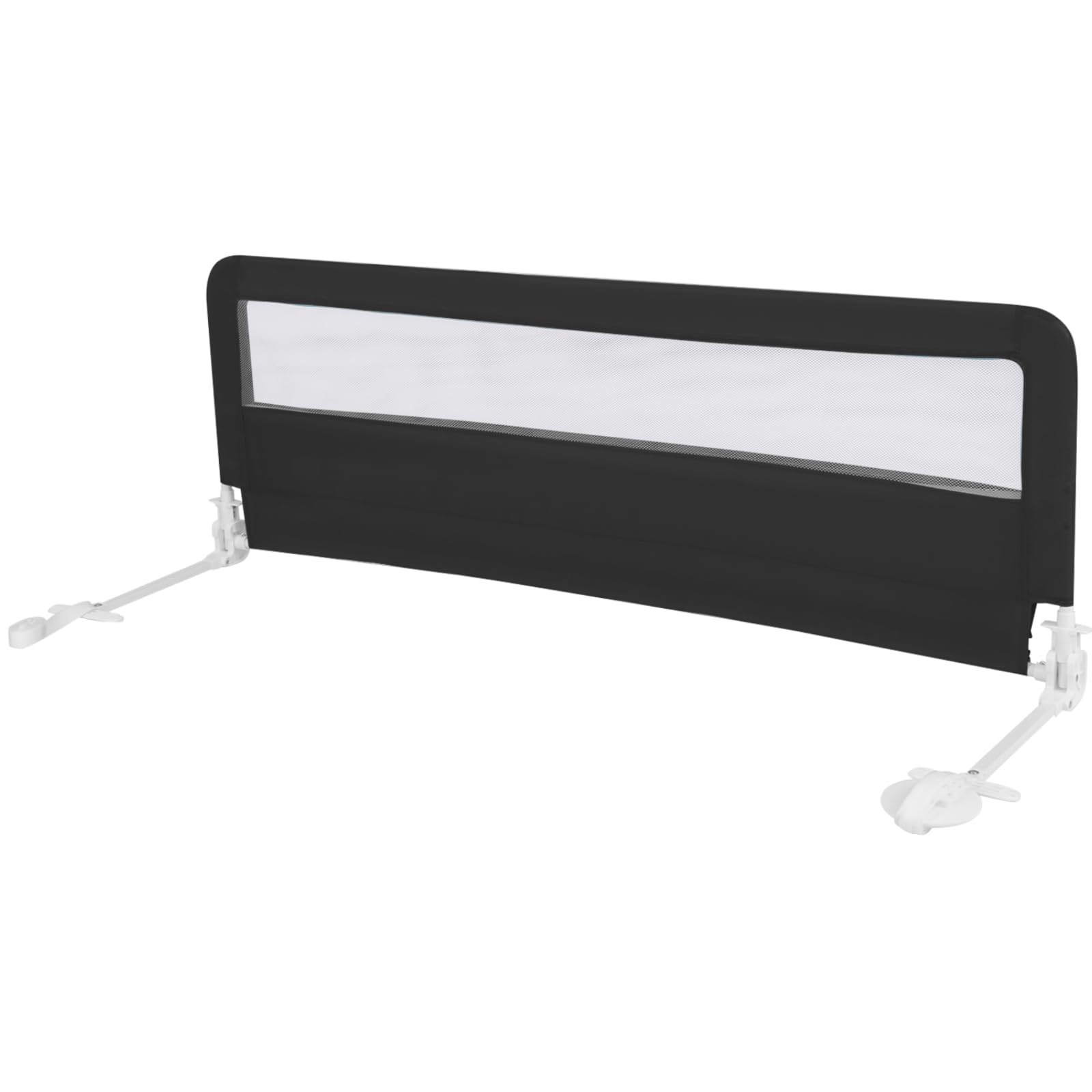 Maxmass Baby Bed Rail, 150cm Folding Safety Bed Guard with Fastening Belt, Toddlers Protection Beside Guardrail for Twin Bed Full Size Bed (Dark)