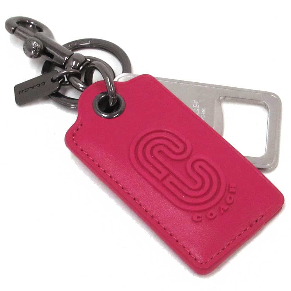 Coach Keychain COACH Outlet Logo Patch Bottle Opener Fob With Keychain C4244 QBP4Z