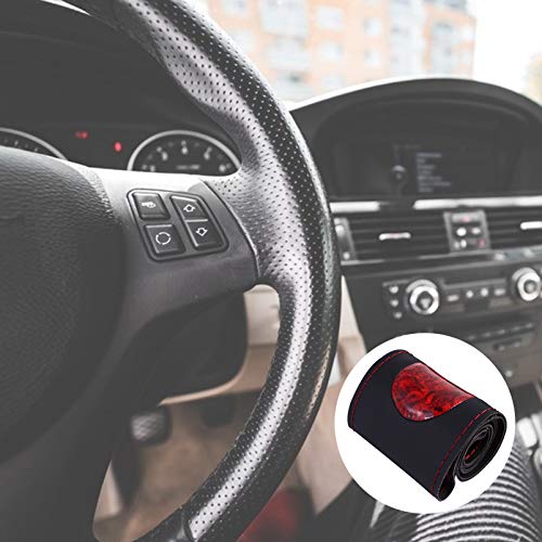FAVOMOTO Capa Do Volante Do Carro Couro Inverno Quente Antiderrapante Caixa Do Volante Do Carro Prot