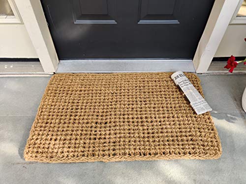 Kempf Rectangle Dragon Coco Coir Doormat, 22-inch by 36-inch, Entrance Mat, Indoor Outdoor, Natural Fiber Mat, Large Size - Thumbnail 5