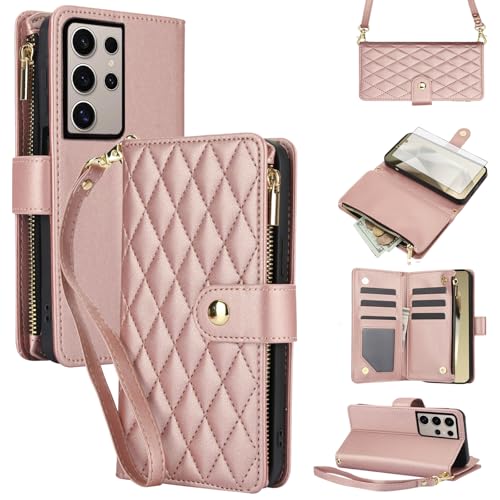 Coque Samsung S25 Ultra 5G Asuwish fermeture éclair verre trempé support