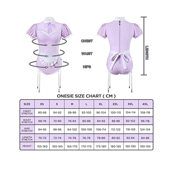 LittleForBig-Baumwolle-Strampler-Onesie-Pyjamas-Bodysuit-Dienstmaedchen-Kostuem LittleForBig Baumwolle Strampler Onesie Pyjamas Bodysuit-Dienstmädchen Kostüm