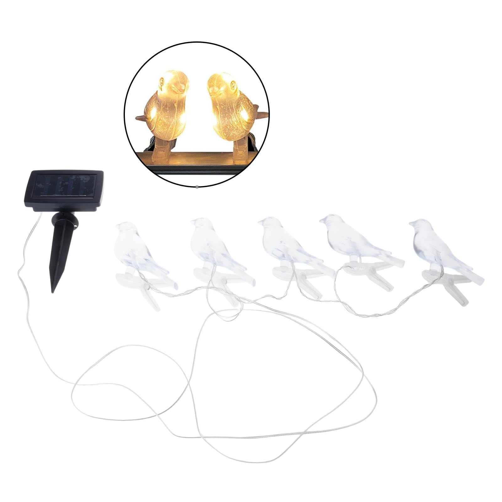 Kalttoy Bird Light String for Porch Pathway Decorative Lamp Decoration for Courtyards Villas Waterproof Garden Deck Light