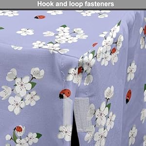   Ambesonne-Floral-Dog-Crate-Cover-Japanese-Flowers-Sakura-Blossoms-and-Ladybugs-on-Soft-Toned-Background-Easy-to-Use-Pet-Kennel-Cover-for-Medium-Large-Dogs-42-Inch-Pale-Ceil-Blue-White