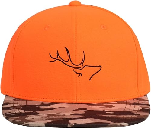 Miniatura 2 de EDTREK Performance Outdoorsman Snapback - Sombrero de camión con ala plana, bordado de animales único
