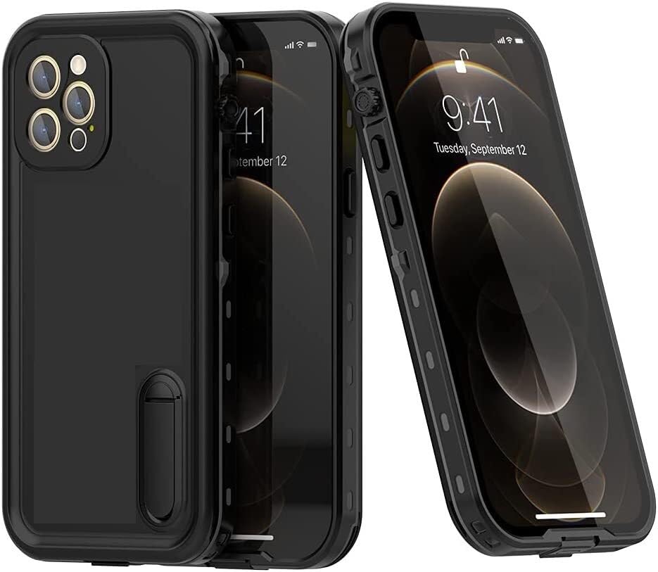 Étui magnétique iPhone 12 Pro Max MagSafe coque antichoc étanche béquille