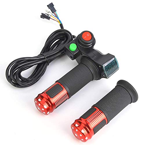 Poignée d'accélérateur électrique Ejoyous avec affichage LED pour guidon de vélo et scooter 12-99V